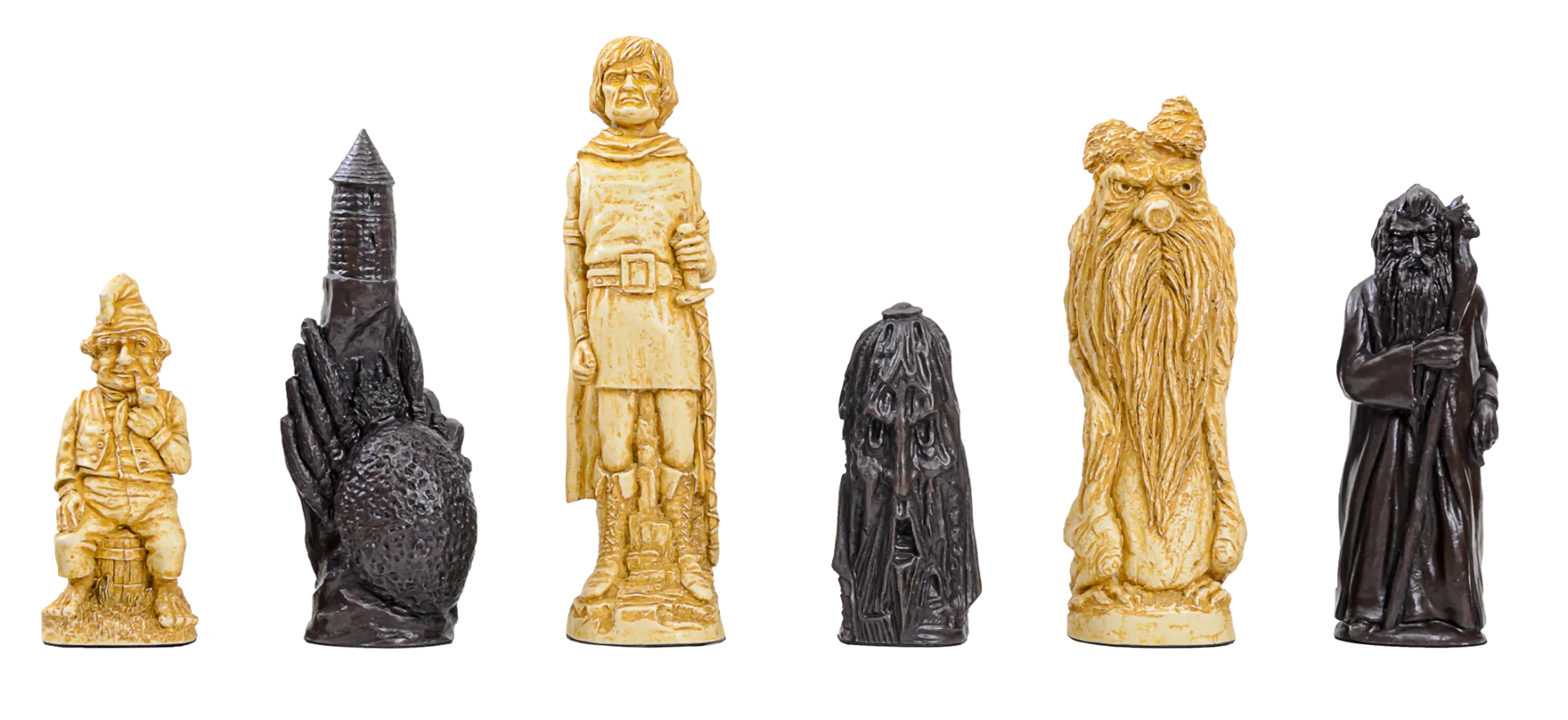 The Lord Of The Rings Series Chess Pieces - 5.9" King - Brown And Natural