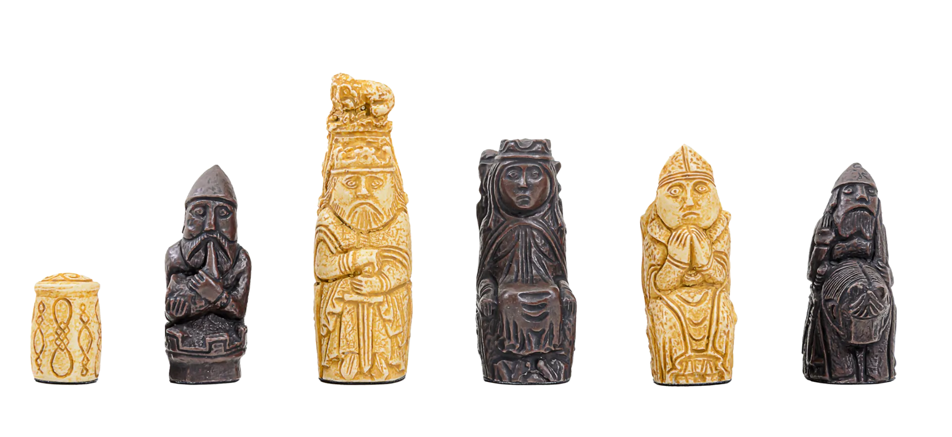 The Medieval Series Chess Pieces - 3.6" King - Brown And Natural