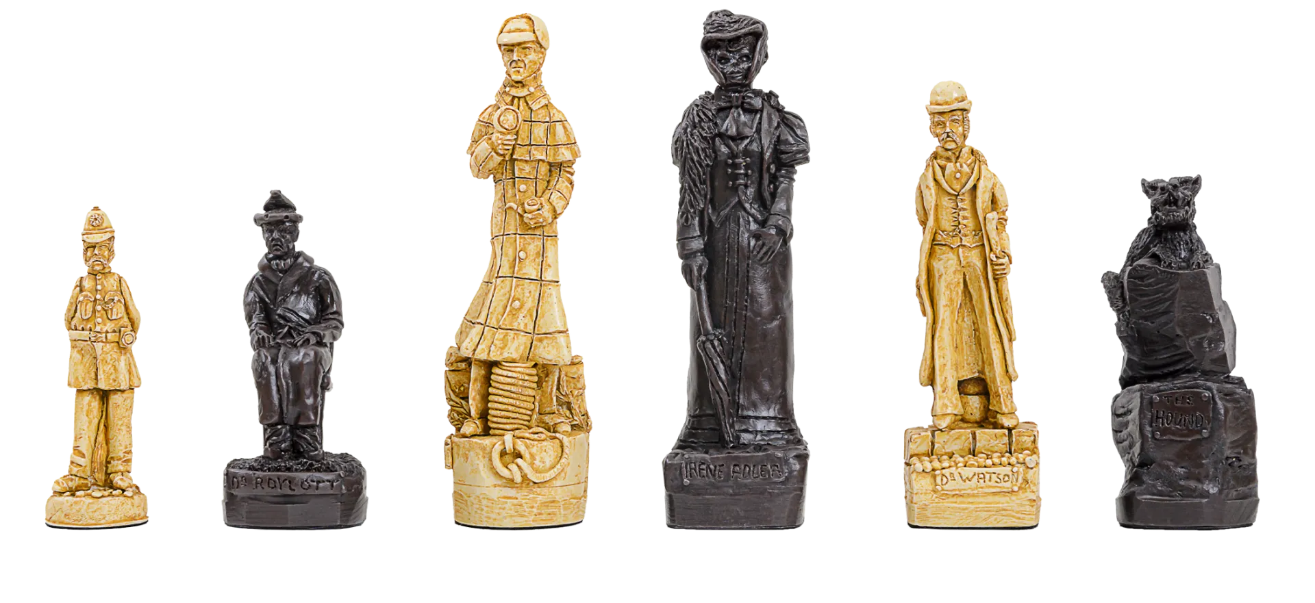 The Sherlock Holmes Series Chess Pieces - 5.95" King - Brown And Natural
