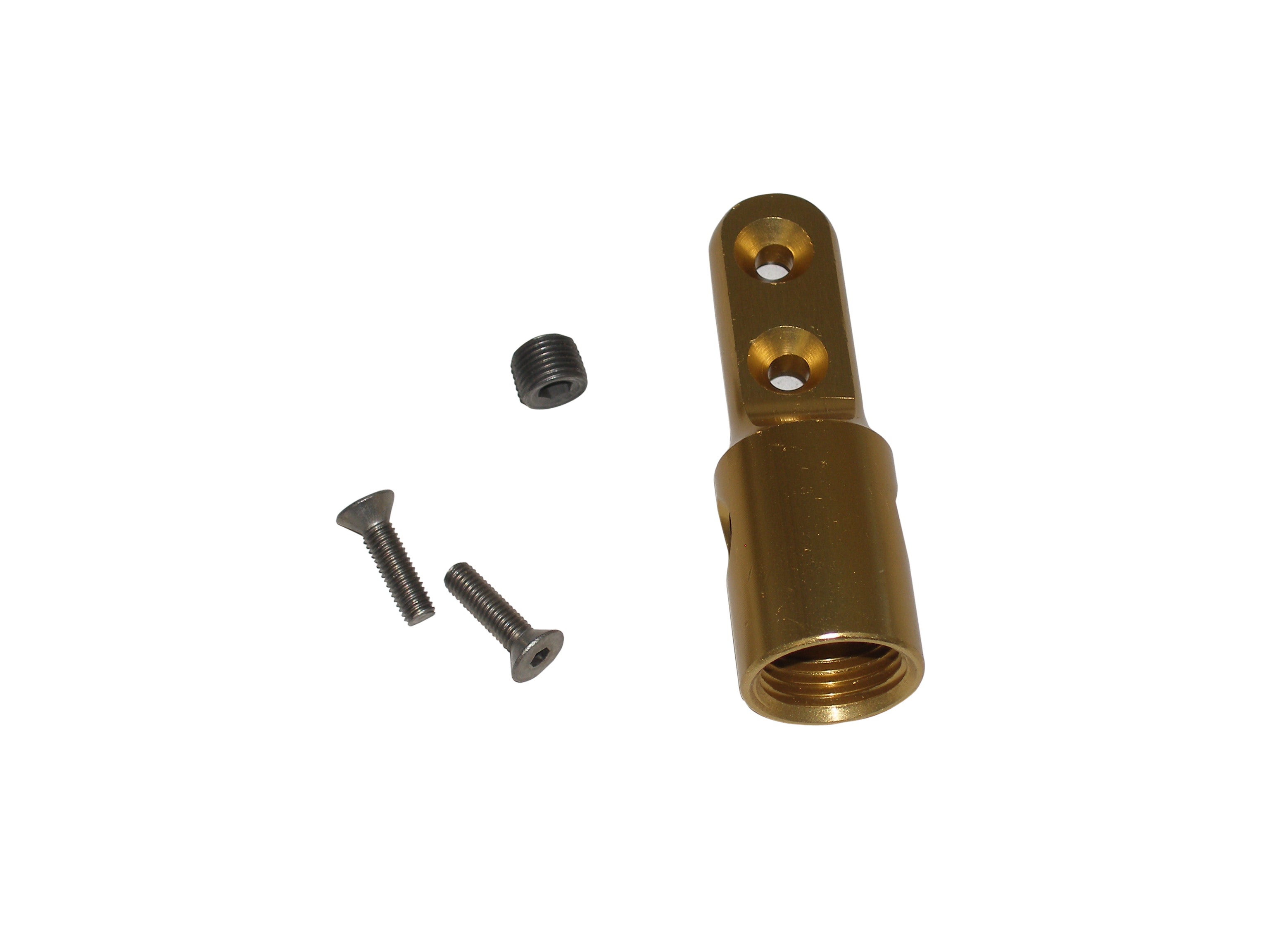 Gold 2-Hole Bottom Line Tank Adapter