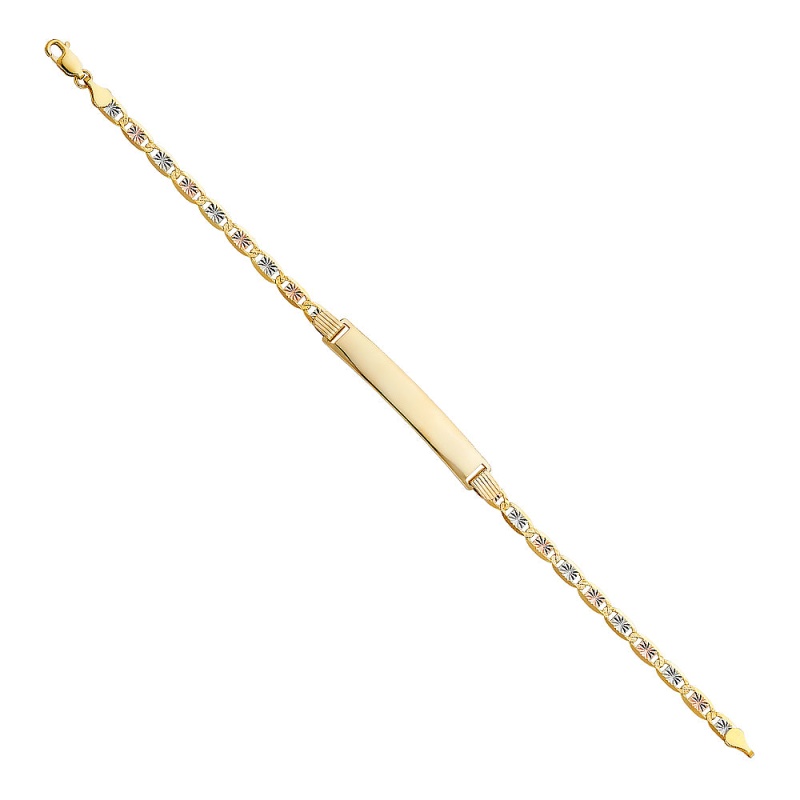 14K Gold Valentino Dc Id Bracelet - 7.5'