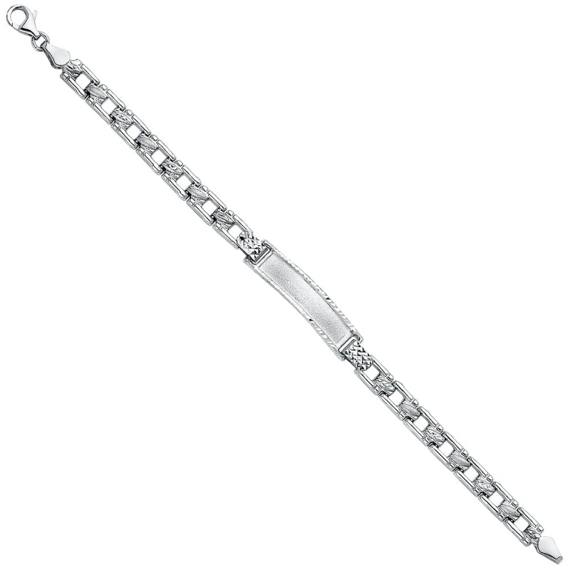 14K Solid Gold Stampato Baby Id Bracelet - 6'