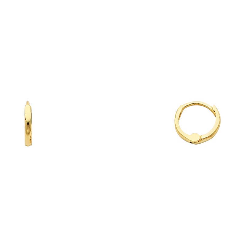 14K Gold 1.5Mm Huggie Hoops
