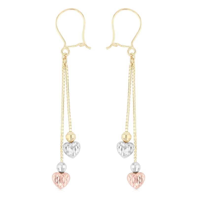 14K Gold Fancy Dangle Earrings