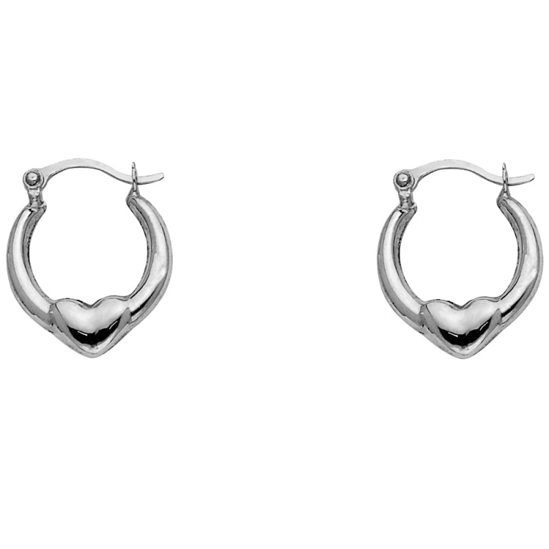 14K Gold Fancy Hollow Hoops - Yellow