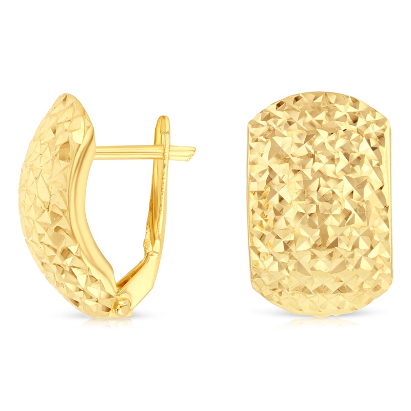 14K Gold Half Huggies Clip On Earrings