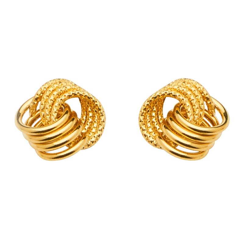 14K Gold Love Knot Earrings