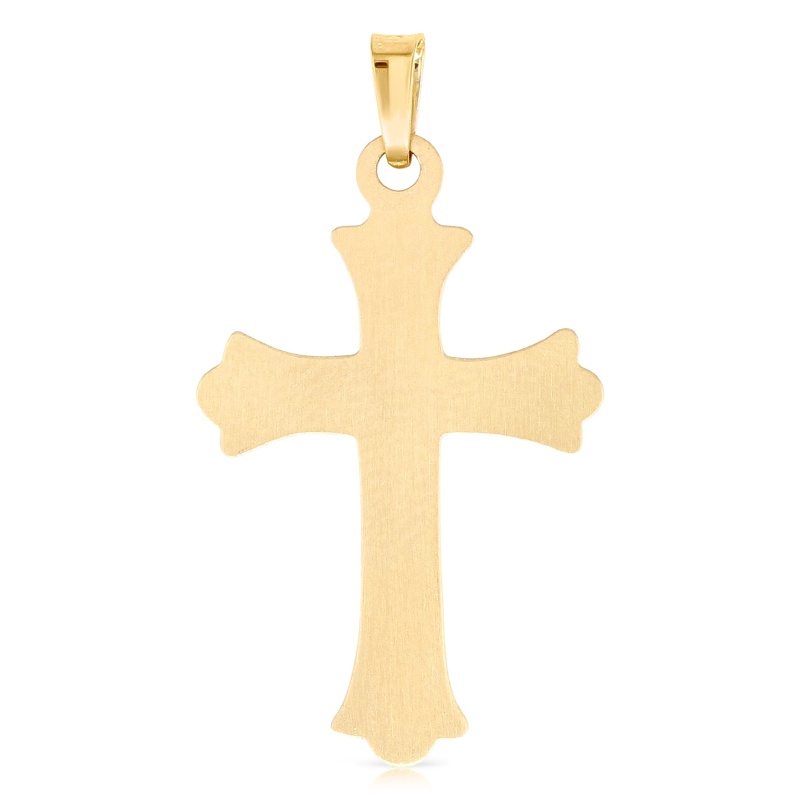 14K Gold Religious Cross Charm Pendant