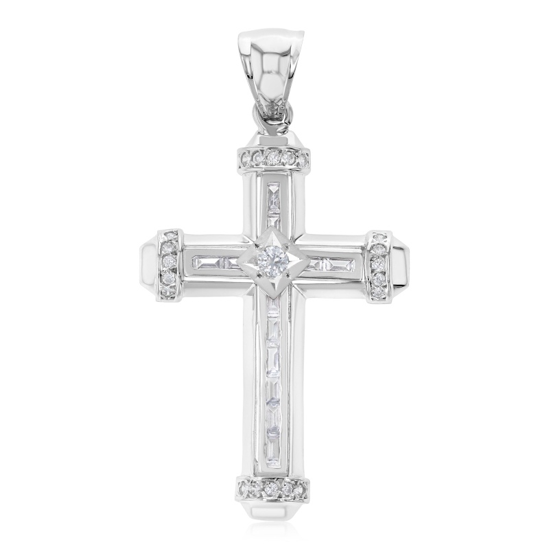 14K Gold Religious Cross Charm Pendant