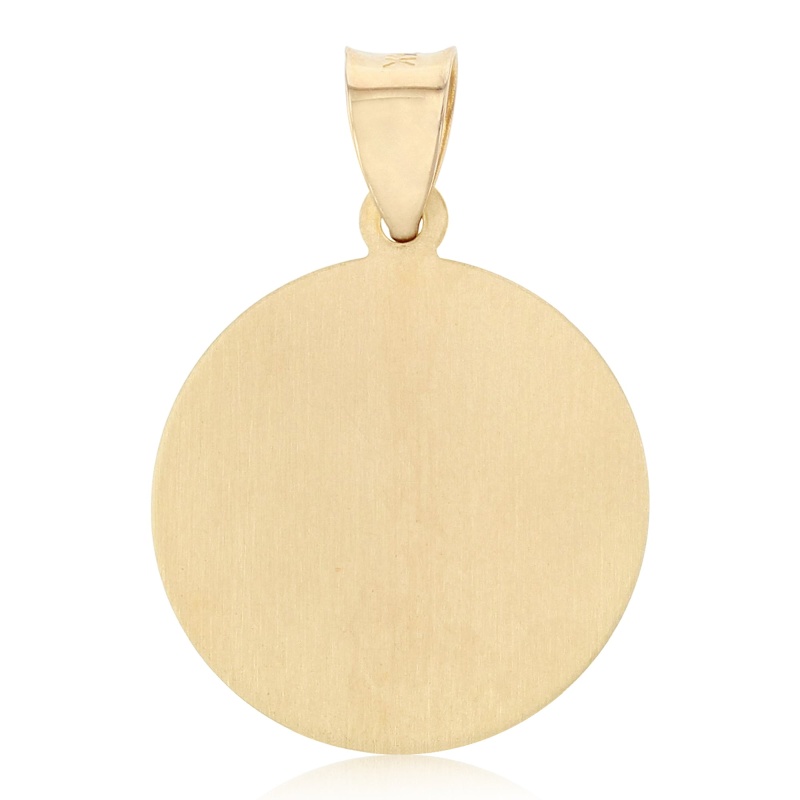 14K Gold St. Anthony Charm Pendant With 1.8Mm Singapore Chain Necklace