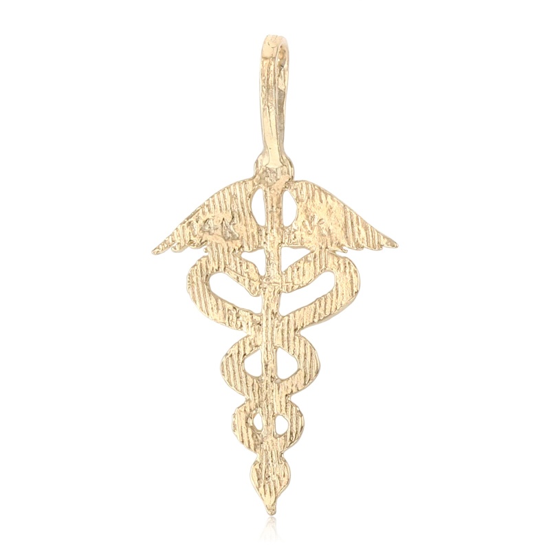 14K Gold Symbol Of Medical Service Charm Pendant
