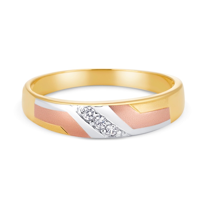 14K Solid Gold Cz Women's Wedding Anniversary Band Ring