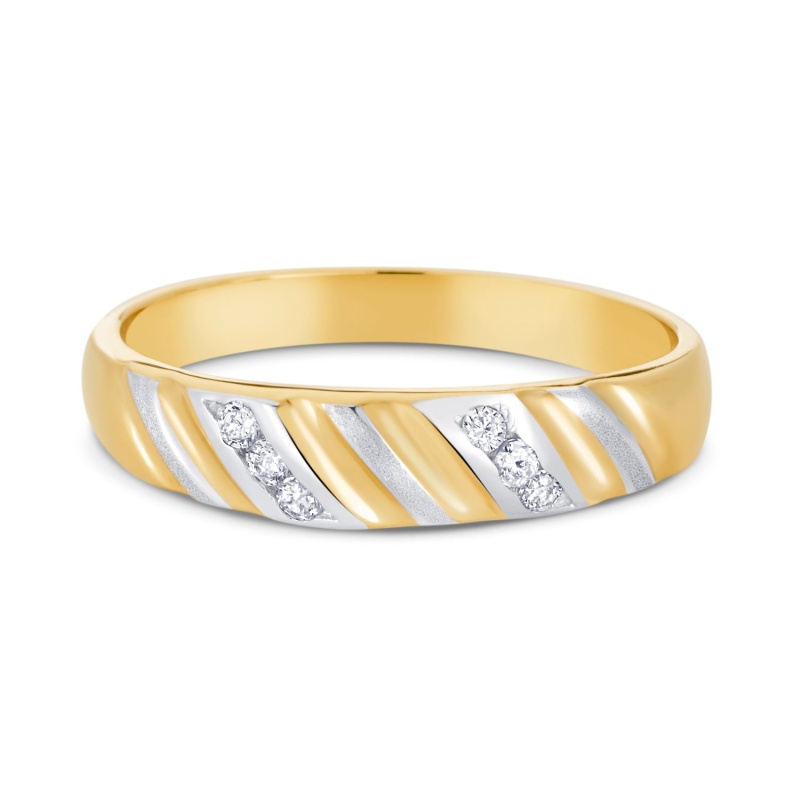 14K Solid Gold Cz Women's Wedding Anniversary Band Ring