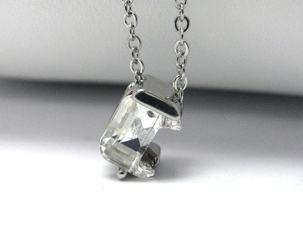 Swarovski Crystal Initial Pendant Necklace - Letter c