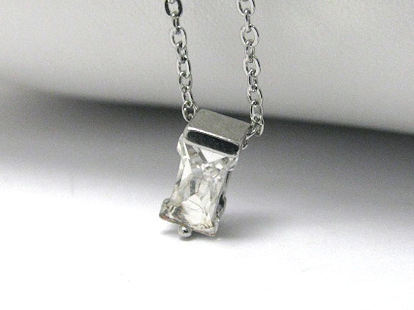 Swarovski Crystal Initial Pendant Necklace - Letter i