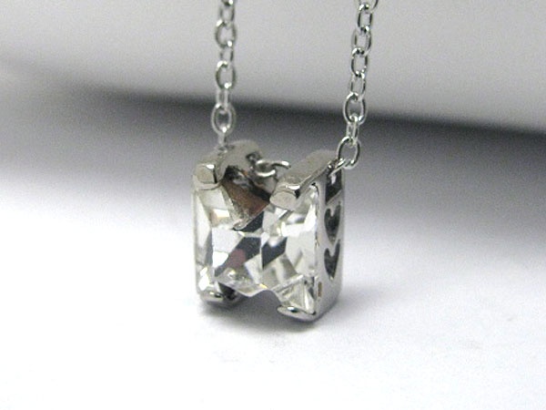 Swarovski Crystal Initial Pendant Necklace - Letter m