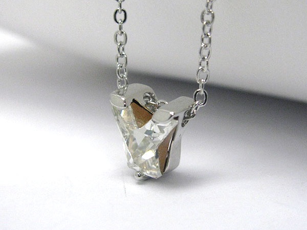 Swarovski Crystal Initial Pendant Necklace - Letter y