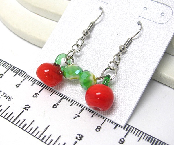 Fashion Orange Glass Drop Earring