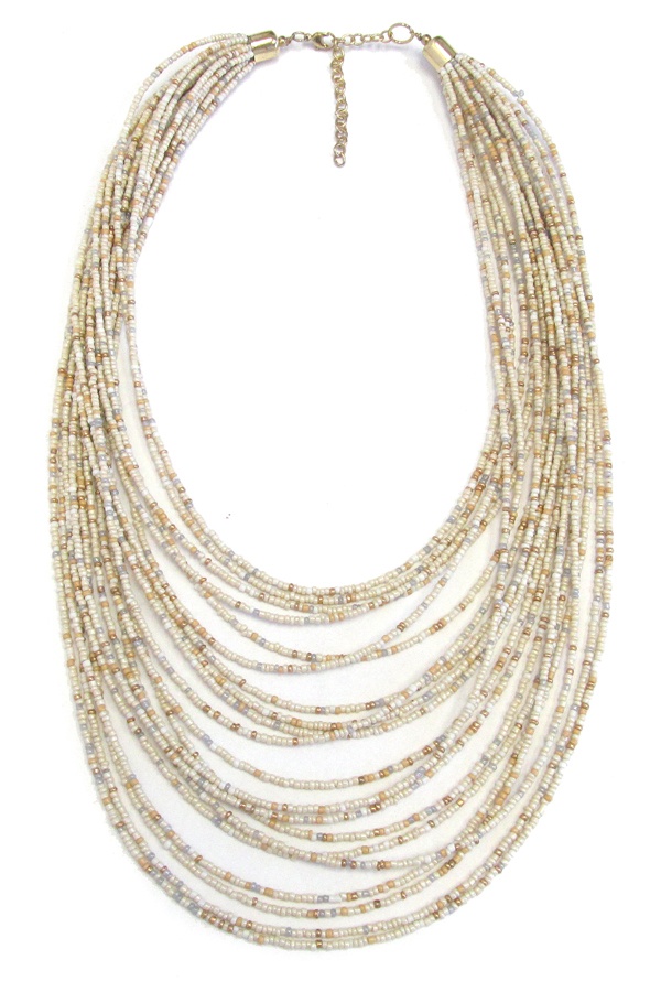 Multi Layer Seed Bead Necklace
