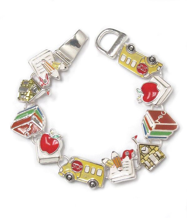 Teachers Gift School Theme Magnetic Bracelet
