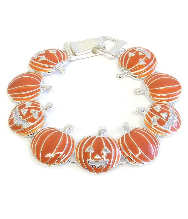 Halloween Theme Pumpkin Magnetic Bracelet