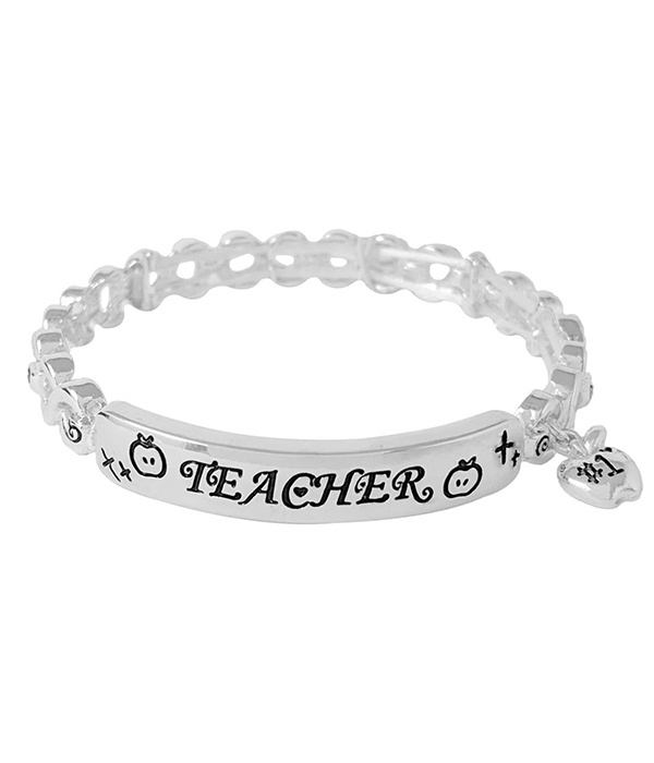 Occupation Inspiration Charm Stretch Bracelet - Teacher