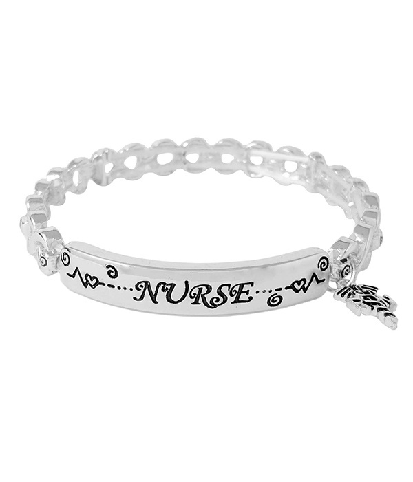 Occupation Inspiration Charm Stretch Bracelet - Nurse