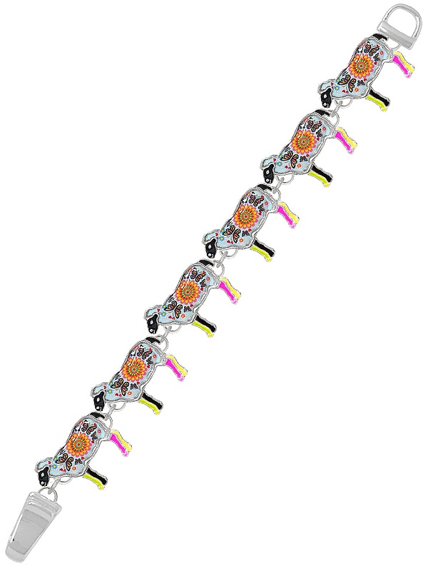 Farm Theme Paint Art Epoxy Magnetic Bracelet - Sheep