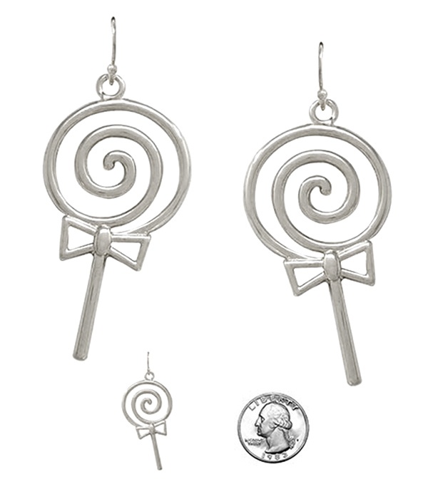 Metal Wire Art Ice Rolly Pop Earring