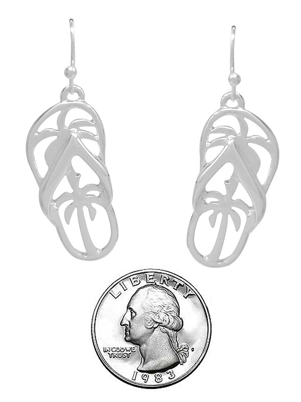 Tropical Theme Earring - Flipflop Palm Tree