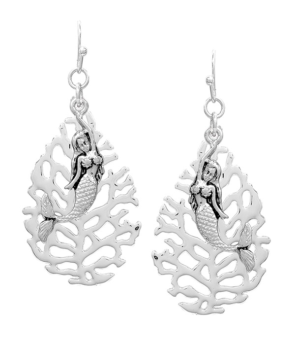 Sealife Theme Coral Earring - Mermaid