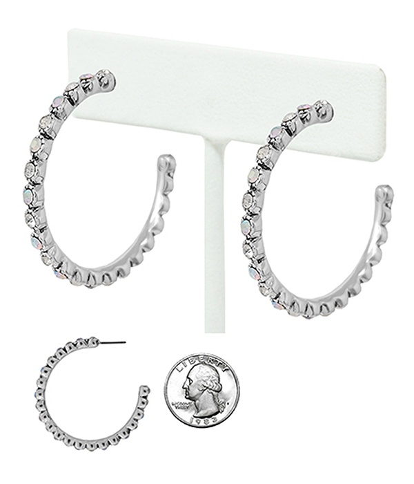 Designer Textured Hoop Earring