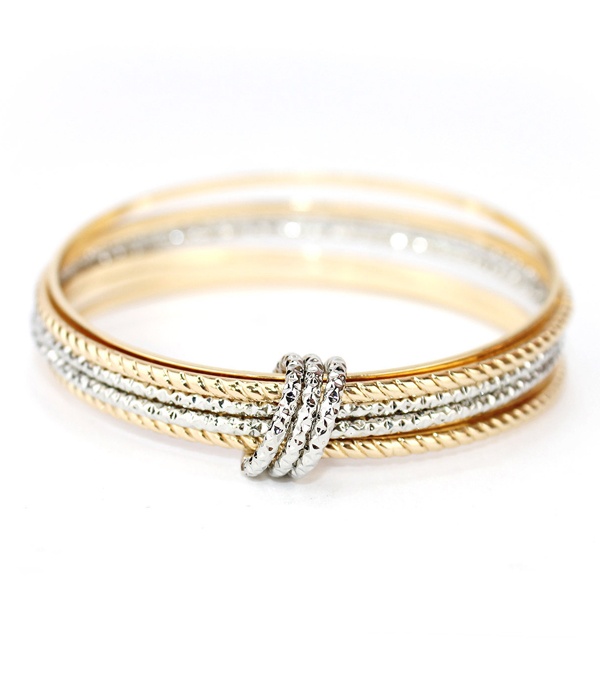 Multi Wire Bangle Mix Bracelet