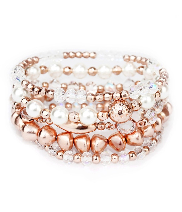Multi Stone Mix Bracelet Set