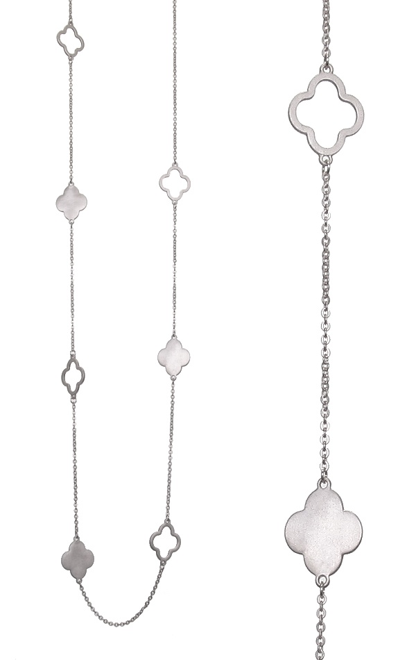 Quattrofoil Long Chain Necklace