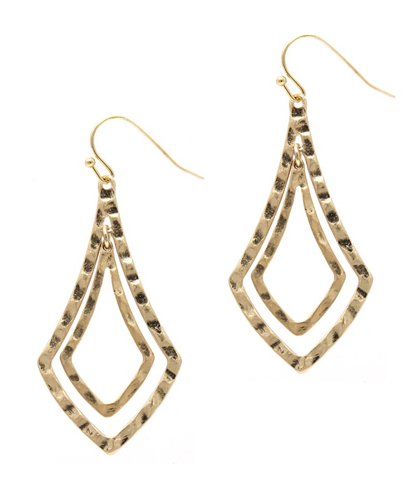 Double Metal Drop Earring