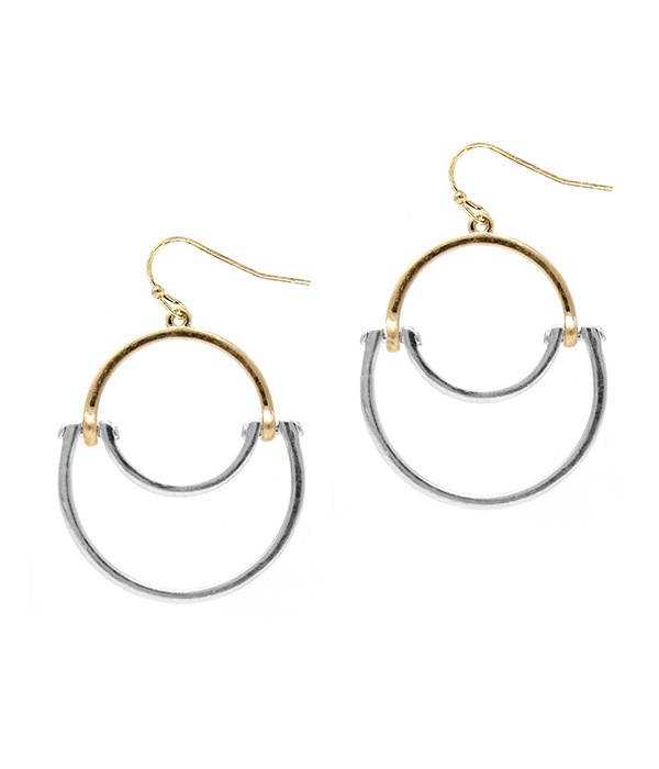 Wire Art Circle Earring