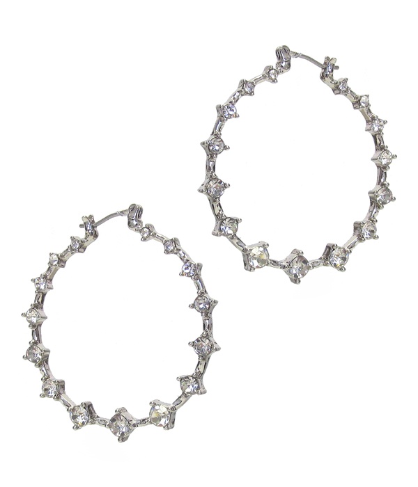 Crystal Hoop Earring
