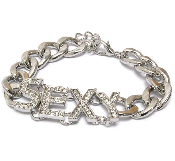 Crystal Deco Sexy And Thick Chain Bracelet