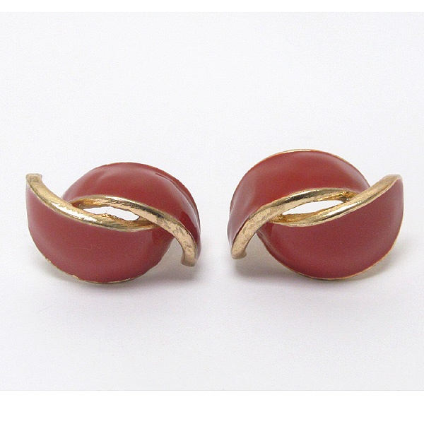 Epoxy Color Metal Petal Earring