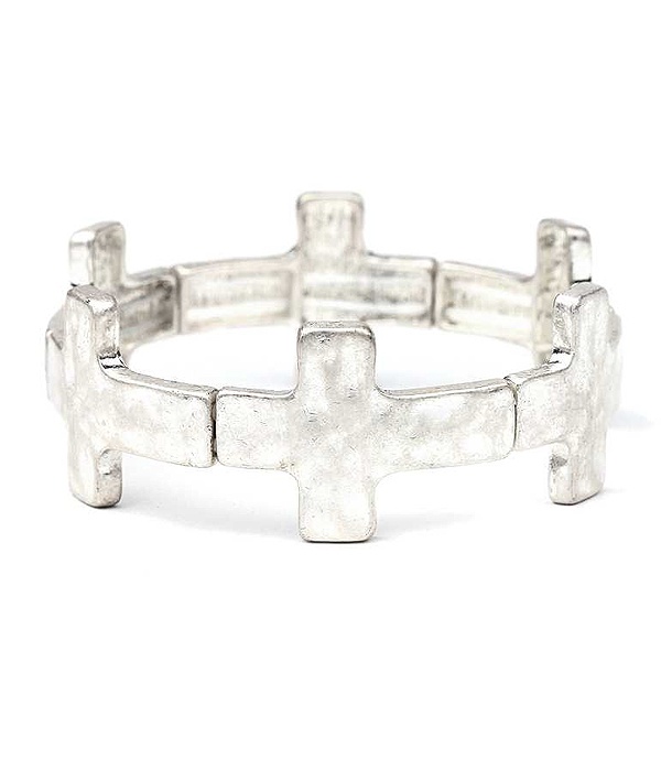 Handmade Multi Cross Link Stretch Bracelet