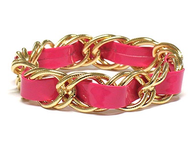 Nautical Theme Suede Screwed Crew Chain Bracelet