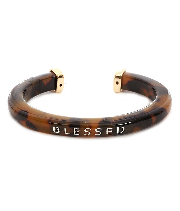 Organic Cellulose Bangle Bracelet - Blessed