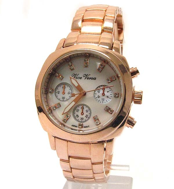 Mop Face And Stainless Steel Band Boy Friend Watch Michael Kors Inspired