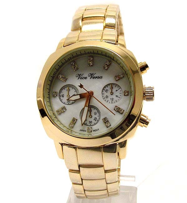 Mop Face And Stainless Steel Band Boy Friend Watch Michael Kors Inspired
