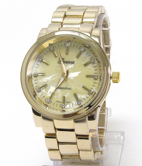 Swarovski Dial And Mother Of Pearl Face Michael Kors Style Watch