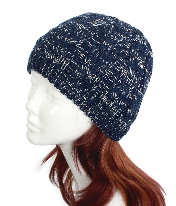 100% Acrylic Hand Knit Beanie Winter Hat