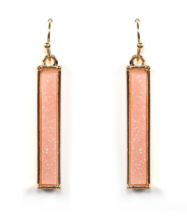 Druzy Bar Earring
