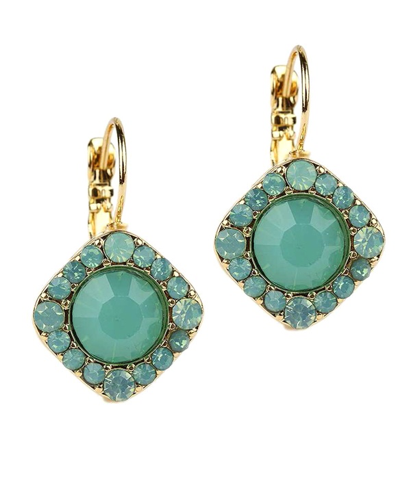 French Clip Crystal Earring