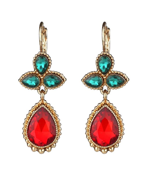 Teardrop Facet Stone Earring
